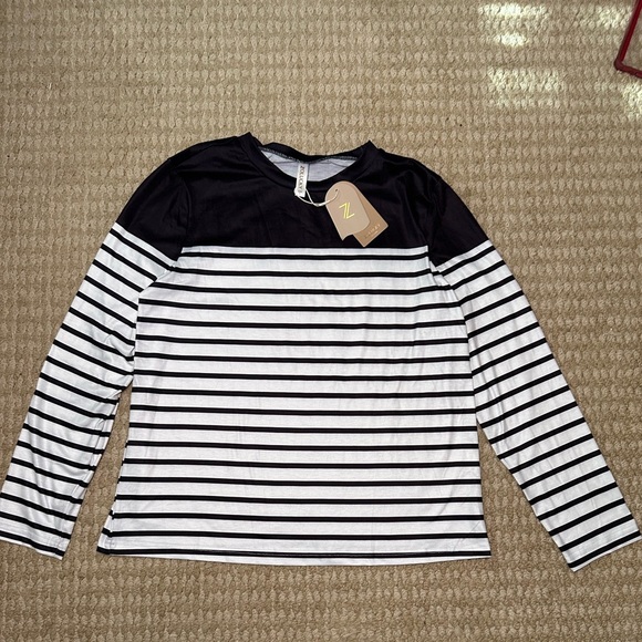 Zolucky T-shirt tee stripped Size L - Picture 5 of 9